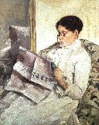 Mary Cassatt Reading Le Figaro Sweden oil painting artist